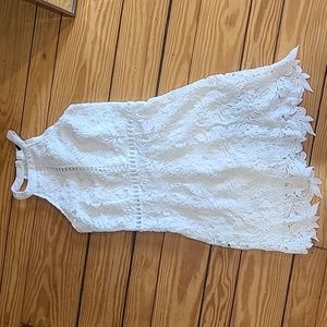 White wedding graduation dress lace